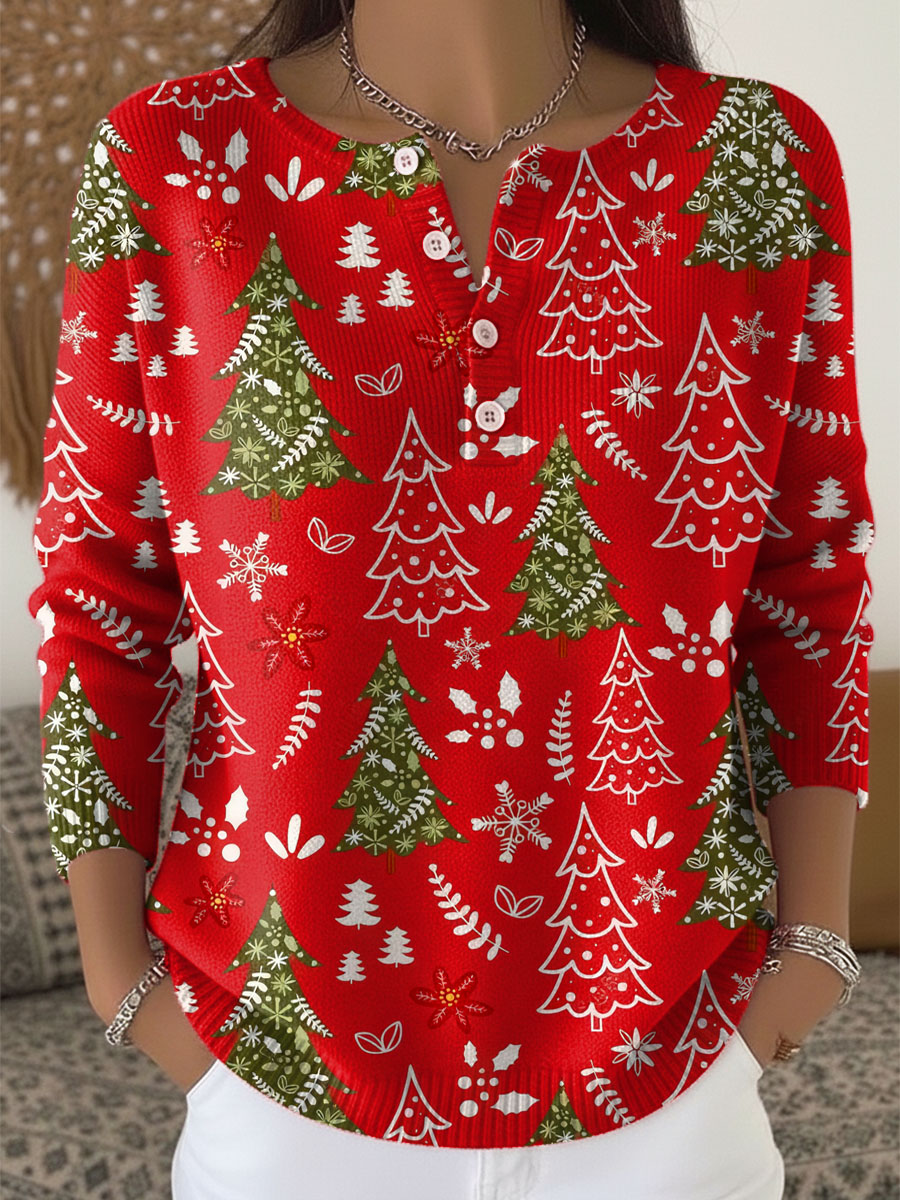 Winter Pines Holiday Sweater